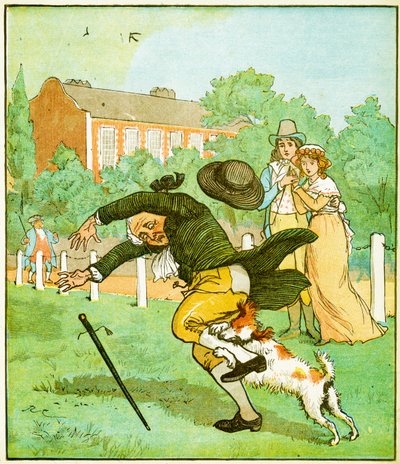 Illustration für An Elegy on the Death of a Mad Dog, 1879 von Randolph Caldecott